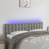 vidaXL LED uzglavlje svjetlosivo 144x5x78/88 cm baršunasto | shoptok.hr