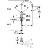 Grohe enoročna kuhinjska armatura Minta - krom (32917000) | Shoptok.si