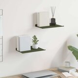  Polica na zidu Zidne 2 pcs Maslinasto zelena 30 x 18 x 2 5 cm - Maslinovo zelena 30 x 18 cm 2 | shoptok.hr