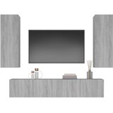  4-dijelni set TV ormarića sivog sonome konstruirano drvo | shoptok.hr