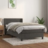 Box spring postelja z vzmetnico temno siva 80x200 cm žamet, (20726538) Cene