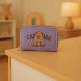  Novčanik s preslatkim motivom kapibare 12.5 x 8.5cm - ljubičasti | Shoptok.si