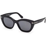 Tom Ford Linda 2 FT1285 01D Polarized ONE SIZE (53) Črna/Siva u