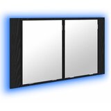  Kupaonski ormar s ogledalom Zidne Crni hrast 80 x 12 x 45 cm | shoptok.hr