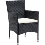  3-dijelni vrtni blagovaonski set od poliratana crni | shoptok.hr