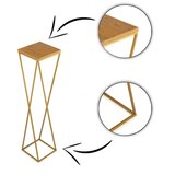  Stalak za cveće LOFT 100x24 cm zlatna/braon | Eponuda.com