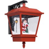  Božićna zidna svjetiljka s Djedom Mrazom LED crvena 40x27x45 cm | shoptok.hr