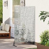  Zaslon za privatnost 100 x 50 x 180 cm Pocinčani čelik Srebrna | Eponuda.com