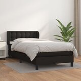 Maison Chic Box spring postelja - Vzmetna postelja z vzmetnico črn 100x200 cm umetno usnje SL14129, (21901850) | Shoptok.si