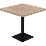  Kvadratni stol za bistro od MDF-a i čelika 80x80x75 cm boja hrasta | shoptok.hr
