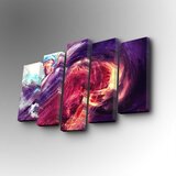 Wallity 5PUC-110 multicolor decorative canvas painting (5 pieces) Cene