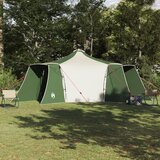 vidaXL Družinski Šotor Tipi Zelen 8-Osebeni Vodoodporen | Shoptok.si