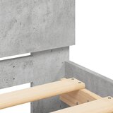  Okvir za krevet s uzglavljem i LED siva boja betona 180x200 cm | shoptok.hr