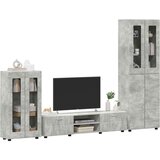  Set TV komoda s ladicama Betonski sivi Konstruirano drvo | shoptok.hr