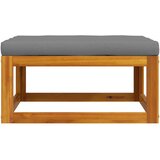 Tabure s tamnosivim jastukom od masivnog bagremovog drva | shoptok.hr