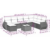  9-dijelni set vrtnih sofa od poliratana s jastucima svjetlosivi | shoptok.hr