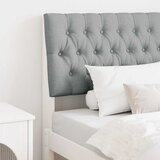 vidaXL Tapecirano vzglavje Svetlo siva 90 cm Masivno borovo les | Shoptok.si