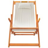  Sklopive stolice za plažu 2 kom krem od tkanine | shoptok.hr