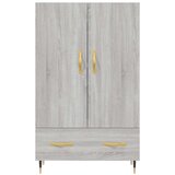  Visoka komoda siva boja hrasta 69,5x31x115 cm konstruirano drvo | shoptok.hr