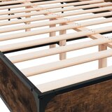  Okvir kreveta boja hrasta 160x200 cm konstruirano drvo i metal | shoptok.hr