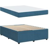  Posteljni okvir z vzmetnico Modra 140 x 200 cm Žamet | Shoptok.si
