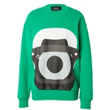 Karl Lagerfeld Sweater majica svijetlosiva / zelena / crna / bijela