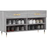  Klupa za cipele siva boja hrasta 102x35x55 cm konstruirano drvo | shoptok.hr