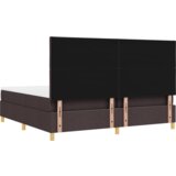  Krevet s Podnicom i Madracem &amp LED Tamnosmeđa 200x200 cm Tkanina | shoptok.hr