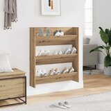 vidaXL Stenska omara za čevlje artisian hrast 80x18x90 cm inž. les, (22013870) | Shoptok.si