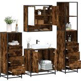 vidaXL 4-dijelni set kupaonskog namještaja boja hrasta drveni | shoptok.hr
