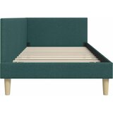  Kutni okvir kreveta s uzglavljem Tamnozelena 100 cm x 200 cm | shoptok.hr
