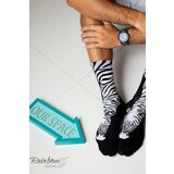 ZOOKSY/RAINBOW SOCKS Rainbow Socks With Animal Motifs Zebra Panda Black And White 2 Pairs | Shoptok.si