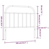 vidaXL Kovinsko vzglavje belo 100 cm | Shoptok.si