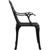  3-dijelni bistro set od lijevanog aluminija crni | shoptok.hr