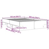  Okvir kreveta bijeli 140 x 200 cm od konstruiranog drva | shoptok.hr