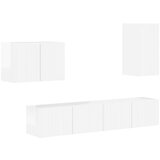 4 Set omare za televizijo na steni 4 pcs Visok sijaj bela - - Bela - 46.12 - 78,5 x 31 x 29,5 cm - 2025-vidaXL-Uvoz_2 | Shoptok.si