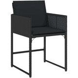  9-dijelni vrtni blagovaonski set s jastucima crni od poliratana | shoptok.hr