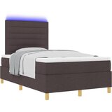  LED Box Spring Krevet Tamno smeđa 120 x 190 cm tkanina | shoptok.hr