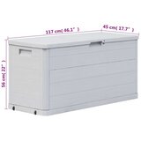 vidaXL Vrtna kutija za pohranu 280 L svijetlo siva | shoptok.hr