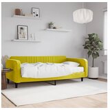 vidaXL Dnevni krevet s madracem žuti 100 x 200 cm baršunasti | shoptok.hr