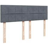 vidaXL Box spring postelja z vzmetnico temno siva 140x200 cm žamet | Shoptok.si