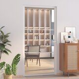 vidaXL Unutarnja vrata 102 5x201 5 cm bijela od ESG stakla i aluminija | shoptok.hr