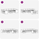  Set vanjskih sofa 10 kom. Prirodna Čvrsto drvo akacije | Shoptok.si