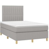  Box spring postelja z vzmetnico svetlo siva 120x200 cm blago, (20902112) | Shoptok.si