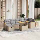 vidaXL 8-dijelni set vrtnih sofa od poliratana s jastucima bež | shoptok.hr