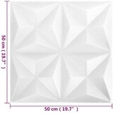  Zidne panele 48 pcs Origami bijela 50 x 50 cm XPS pjena - Origami bijeli 48 | shoptok.hr