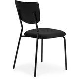 ModernHome set od 4 baršunaste stolice za blagovaonicu i dnevni boravak – crne | shoptok.hr
