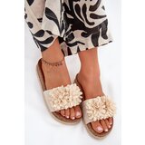 Boto Ladies platform sandals with decorative flowers beige Tessara | shoptok.hr