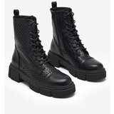 Resti Women's black openwork ankle boots with a flat heel Rolika - Footwear | ePonuda.com