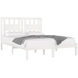  Okvir za krevet od masivne borovine bijeli 120 x 200 cm | shoptok.hr
